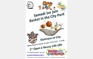 Premier OPEN 3x3  basket in the city park  ouvert à toutes et tous