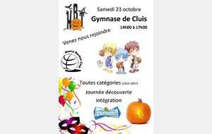 Samedi 23 octobre gymnase de Cluis